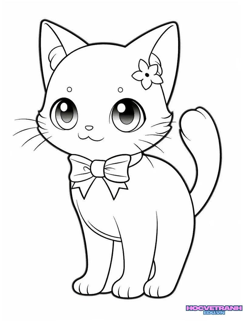 vẽ tranh con mèo cưng