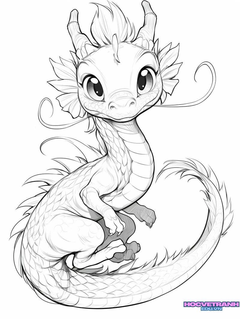 vẽ tranh con rồng cho bé