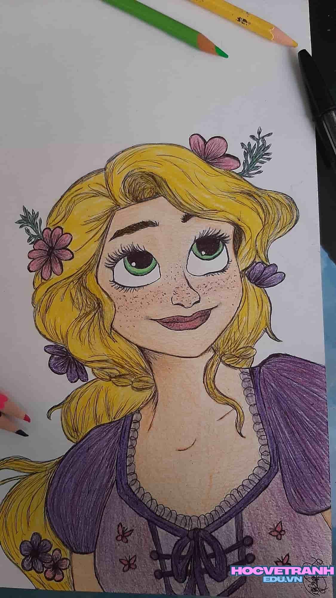 ve tranh cong chua dem.