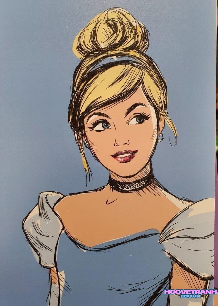 ve tranh cong chua dep.