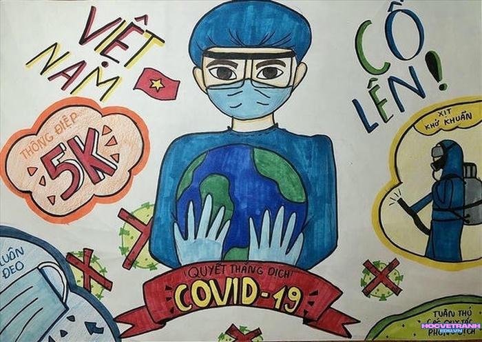 vẽ tranh covid