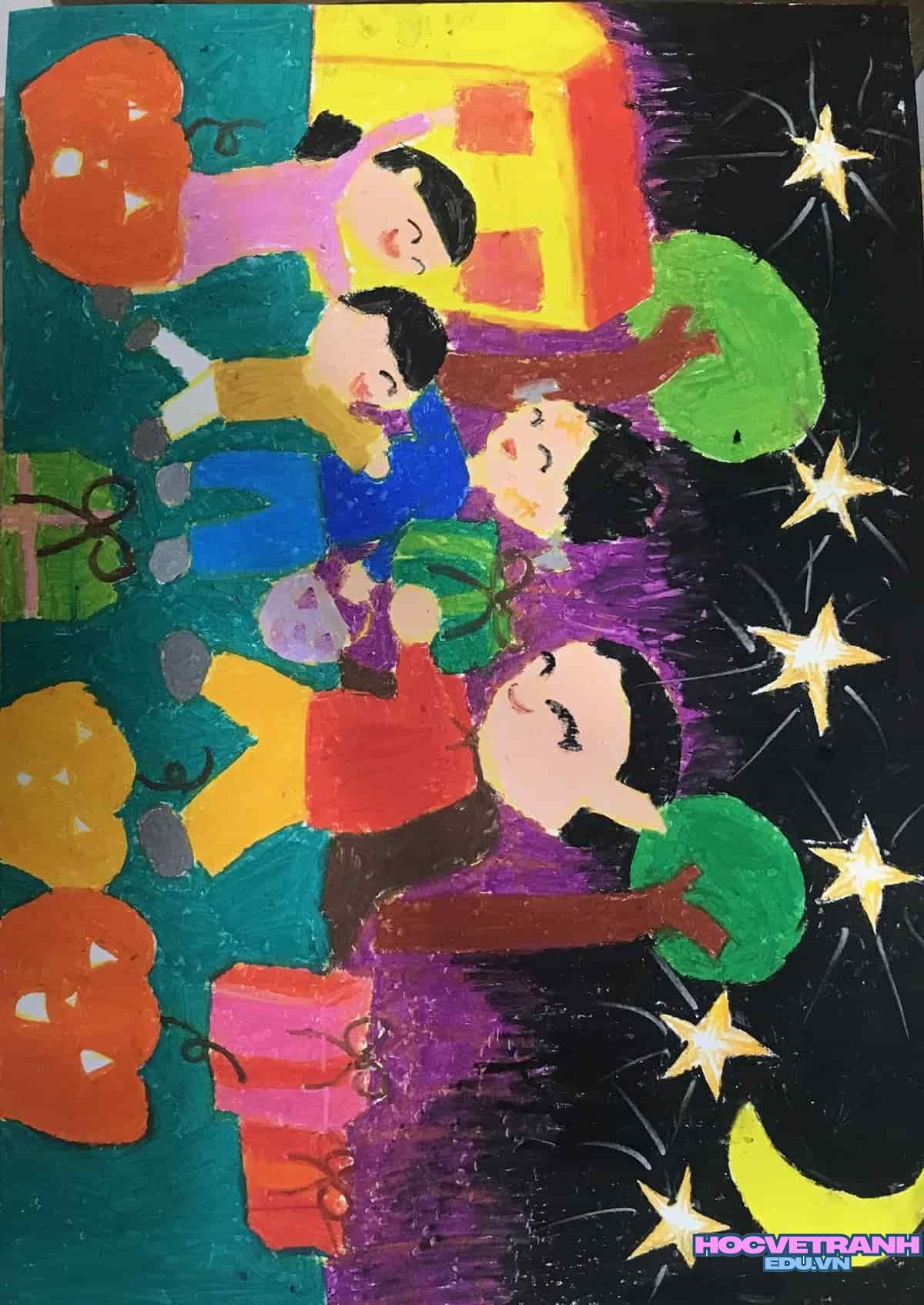 ve tranh cuoc song buon.