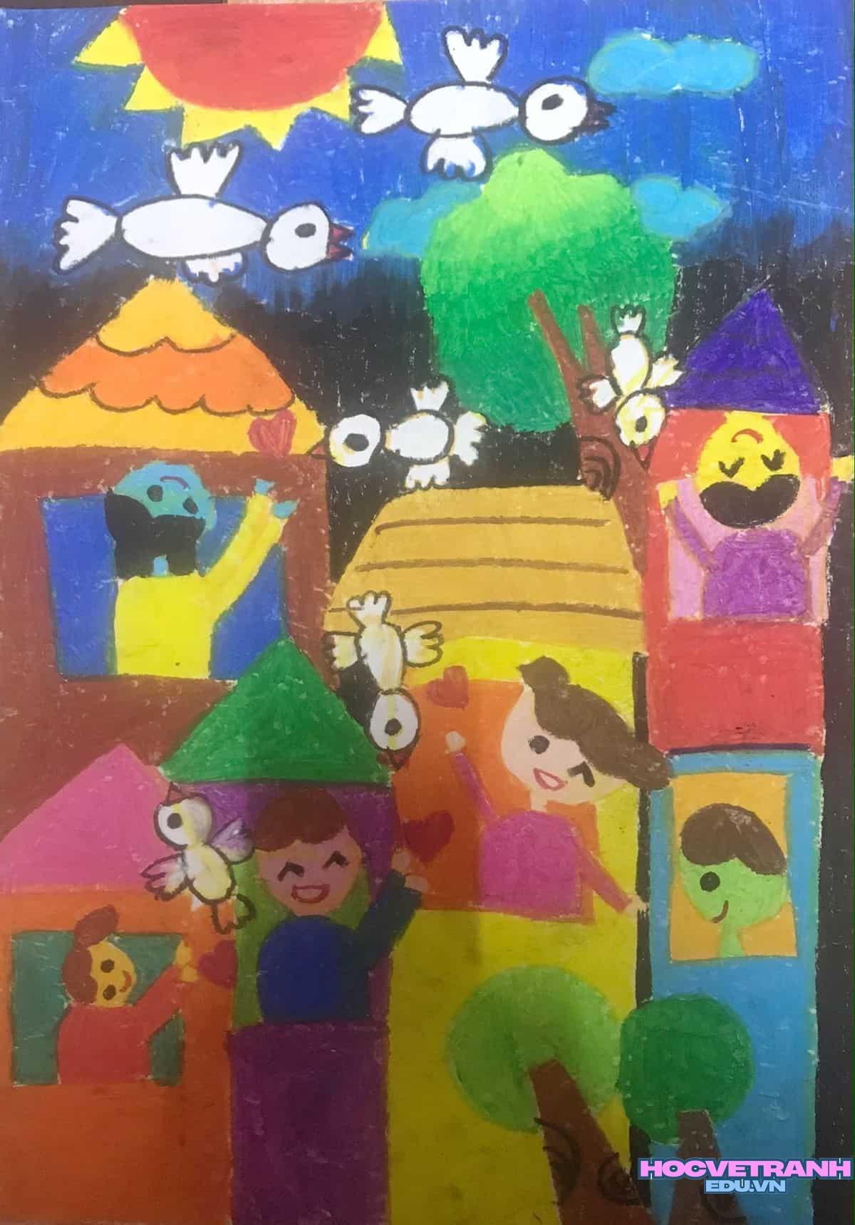 ve tranh cuoc song dem.