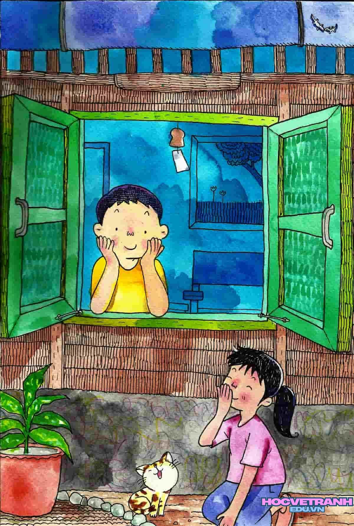 ve tranh cuoc song dep.