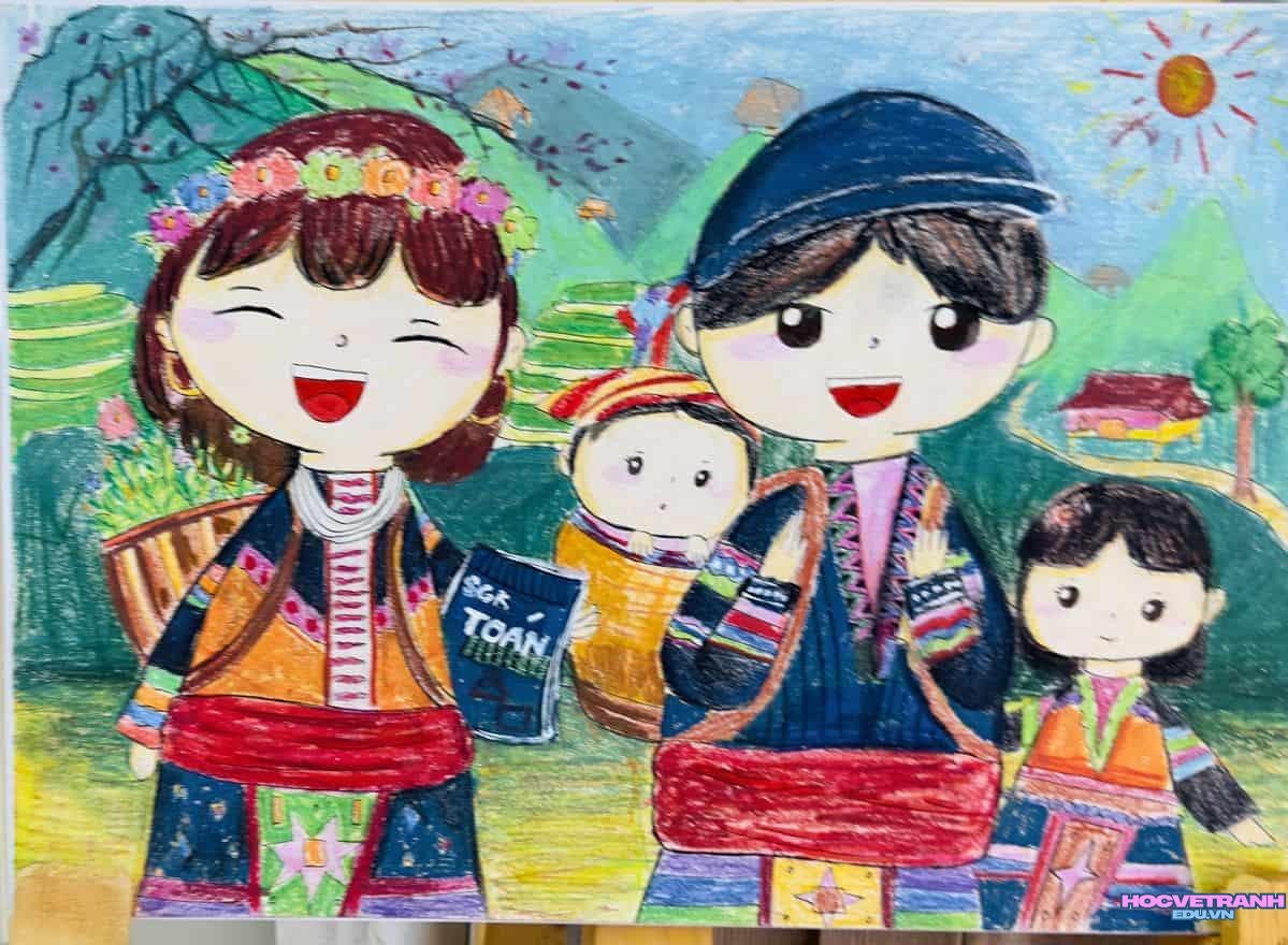 ve tranh cuoc song em