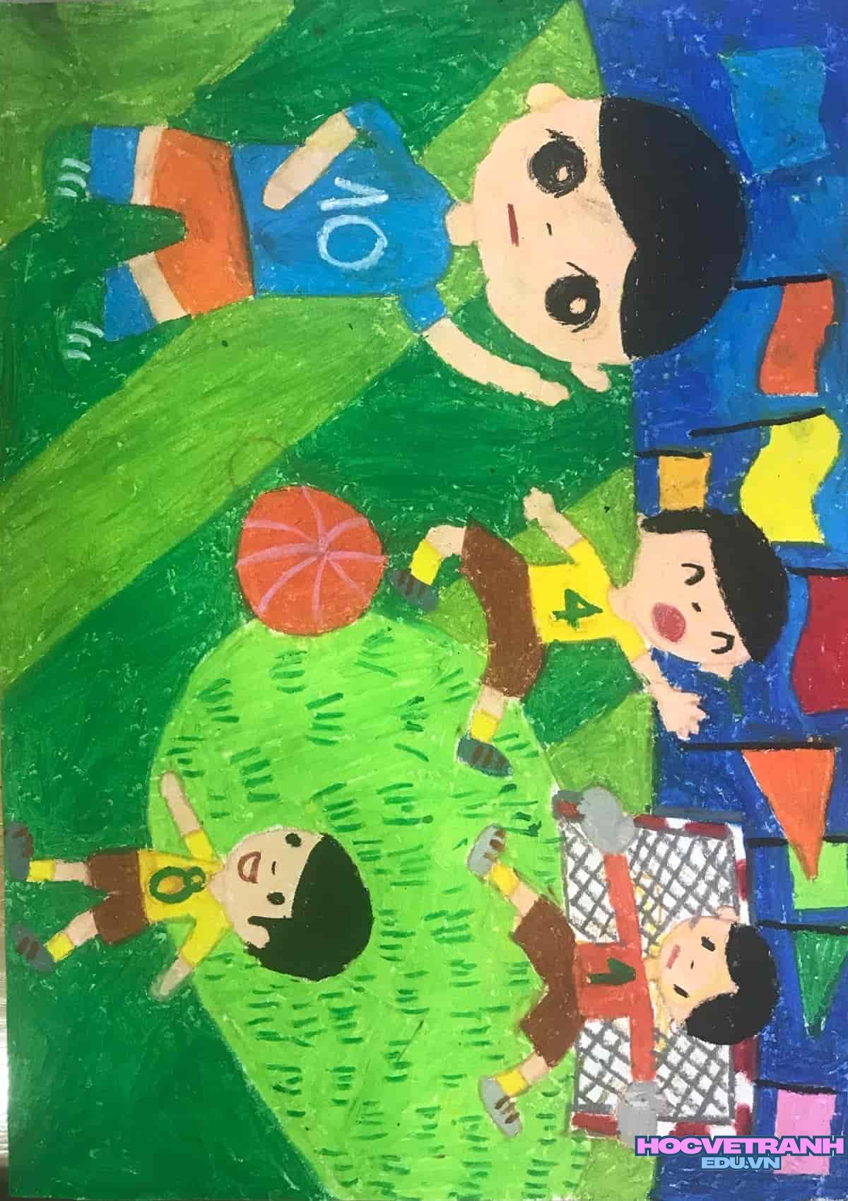 ve tranh cuoc song xanh.