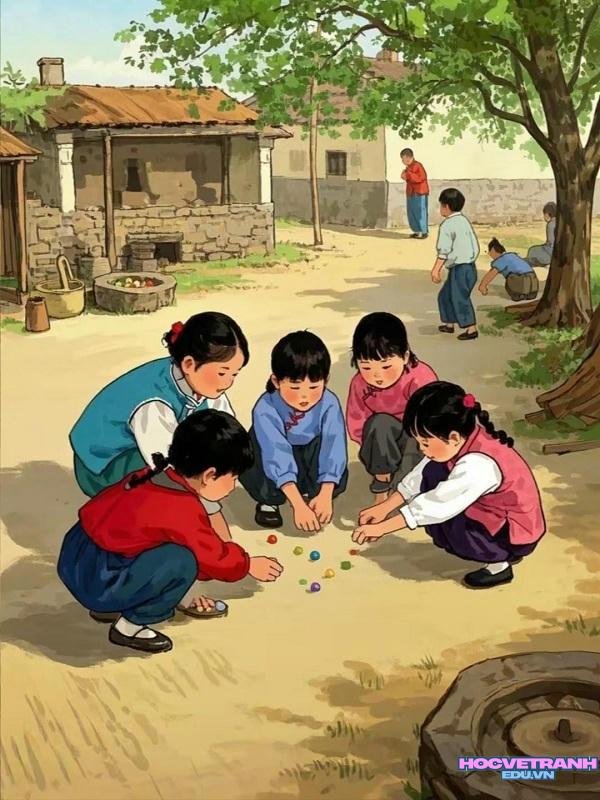 vẽ tranh dân gian học sinh