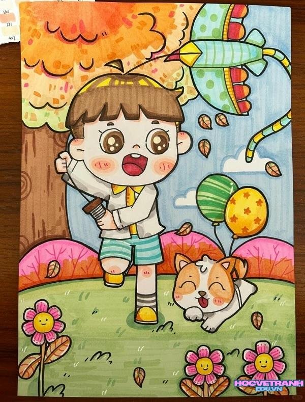 vẽ tranh dân gian màu sắc