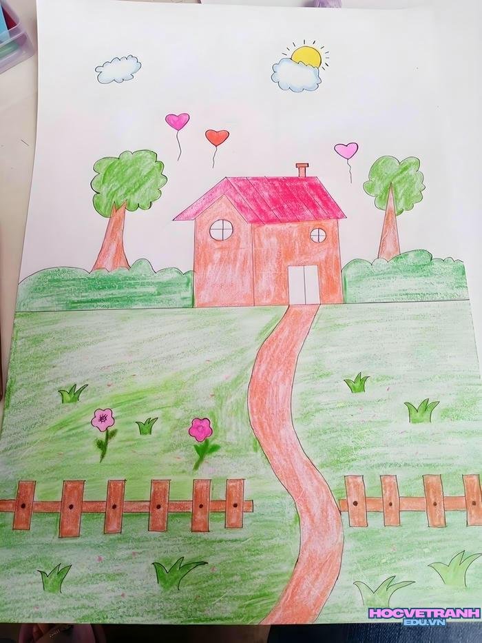 vẽ tranh làng quê