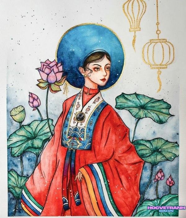 vẽ tranh mỹ nhân xưa