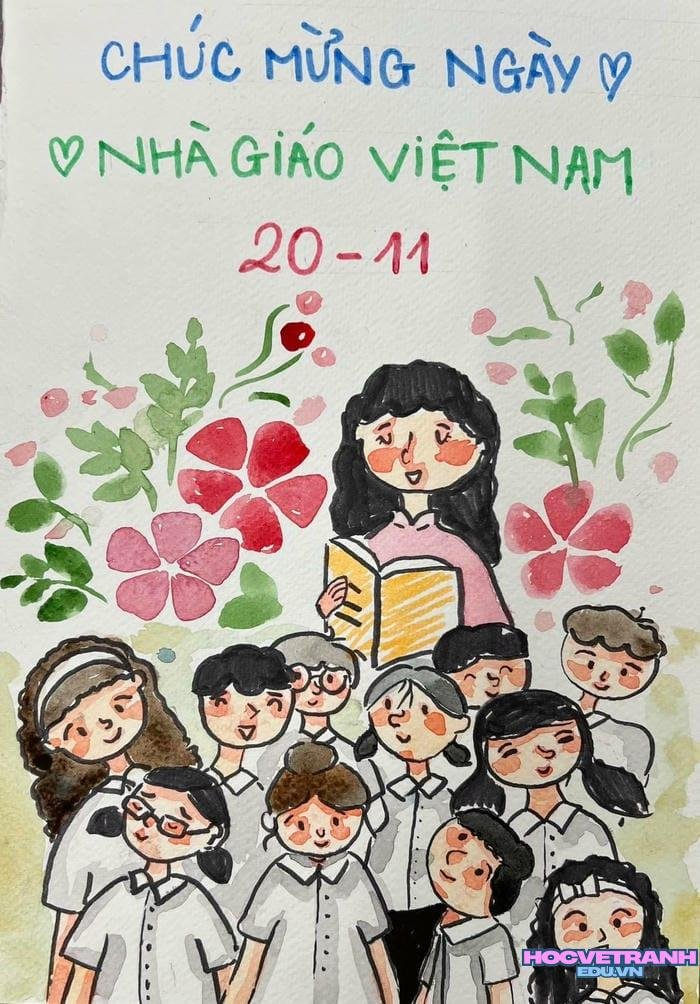vẽ tranh ngày 20 11