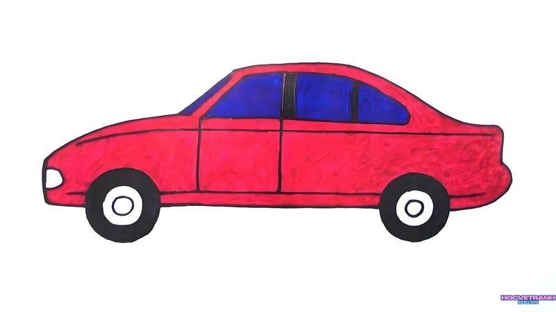 vẽ tranh ô tô mơ ước đơn giản nhất