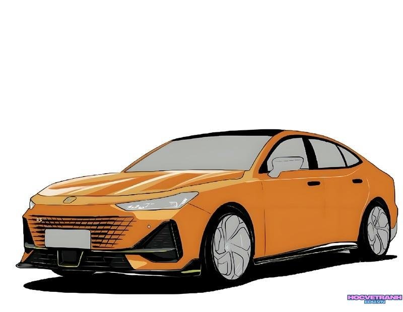 vẽ tranh ô tô mơ ước​ 1