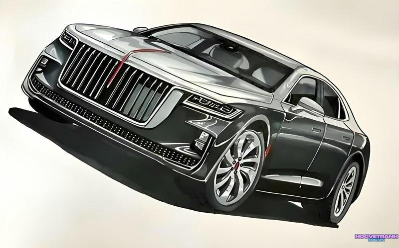 vẽ tranh ô tô mơ ước​ 11