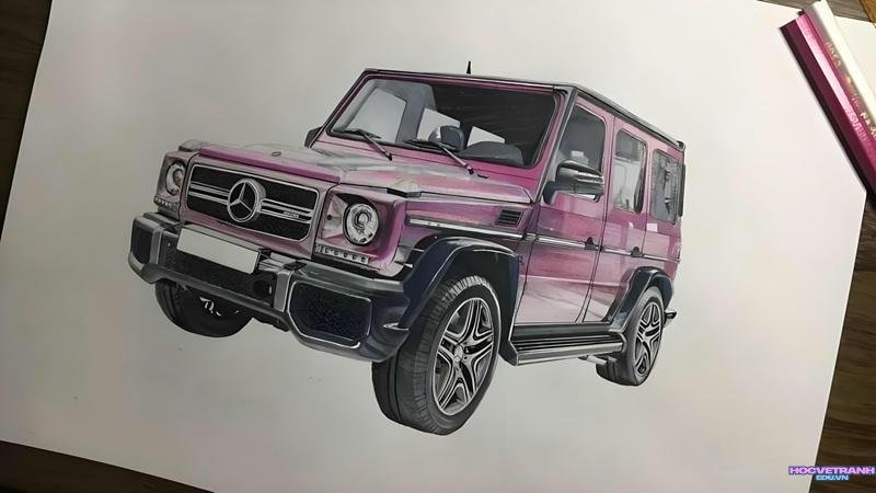 vẽ tranh ô tô mơ ước​ 13