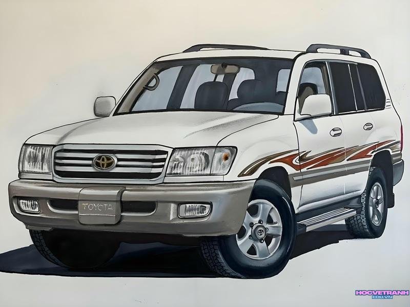 vẽ tranh ô tô mơ ước​ 2