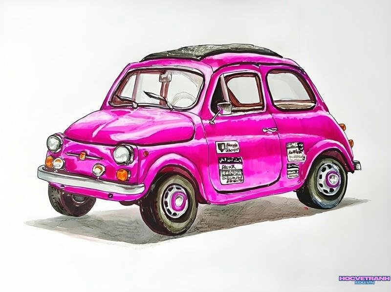 vẽ tranh ô tô mơ ước​ 4