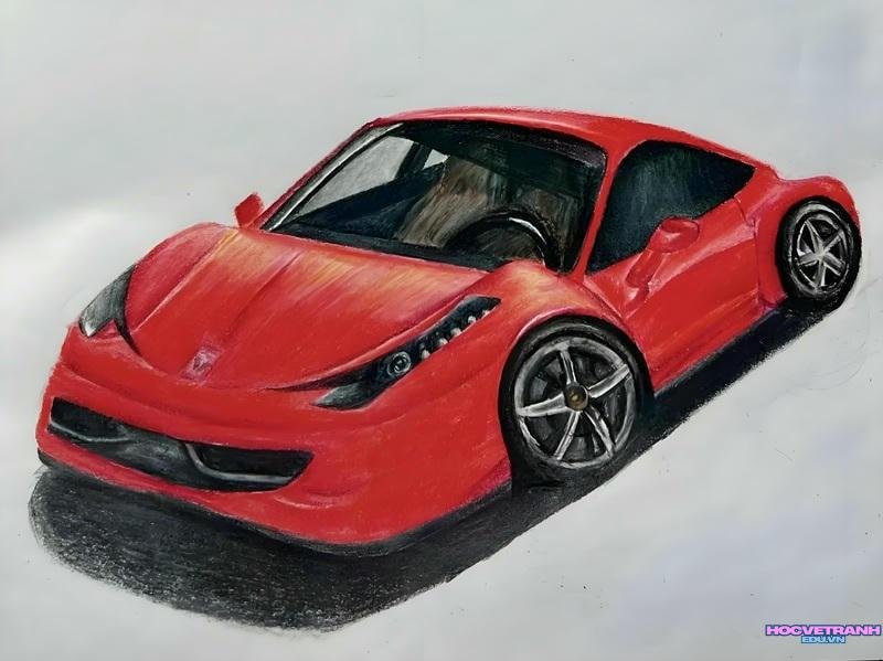 vẽ tranh ô tô mơ ước​ 6