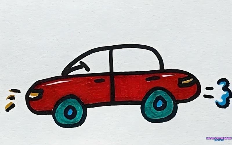 vẽ tranh ô tô mơ ước​ 7