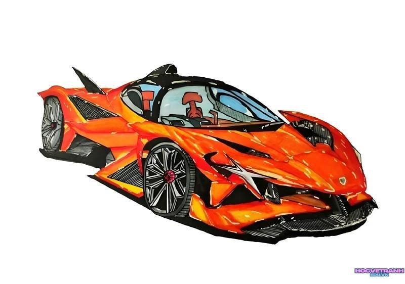 vẽ tranh ô tô mơ ước​ 9