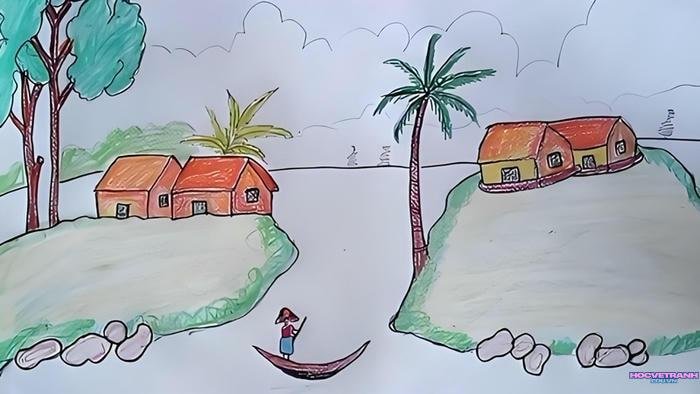 vẽ tranh phong cảnh đơn giản