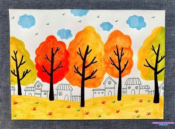 vẽ tranh phong cảnh quê hương