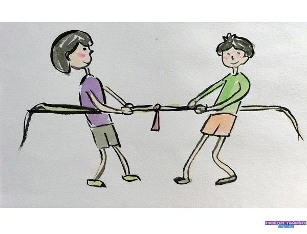 vẽ tranh trò chơi dân gian