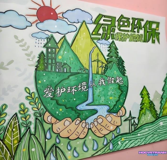 vẽ tranh về biến đổi khí hậu