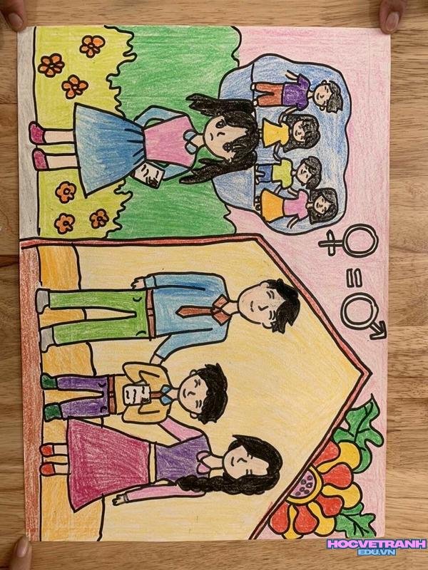 vẽ tranh yêu gia đình