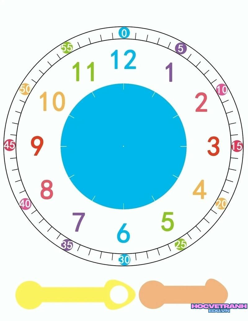 vẽ tranhh đồng hồ nhiều màu