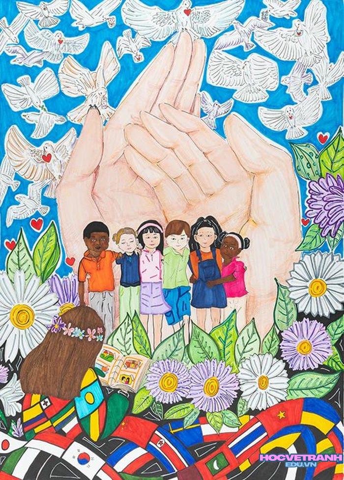ý tưởng vẽ tranh bảo vệ hòa bình