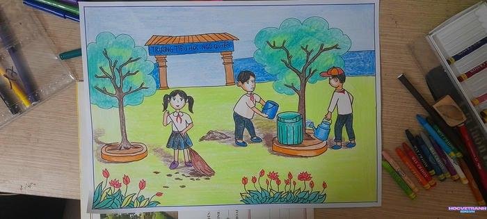 ý tưởng vẽ tranh bảo vệ môi trường