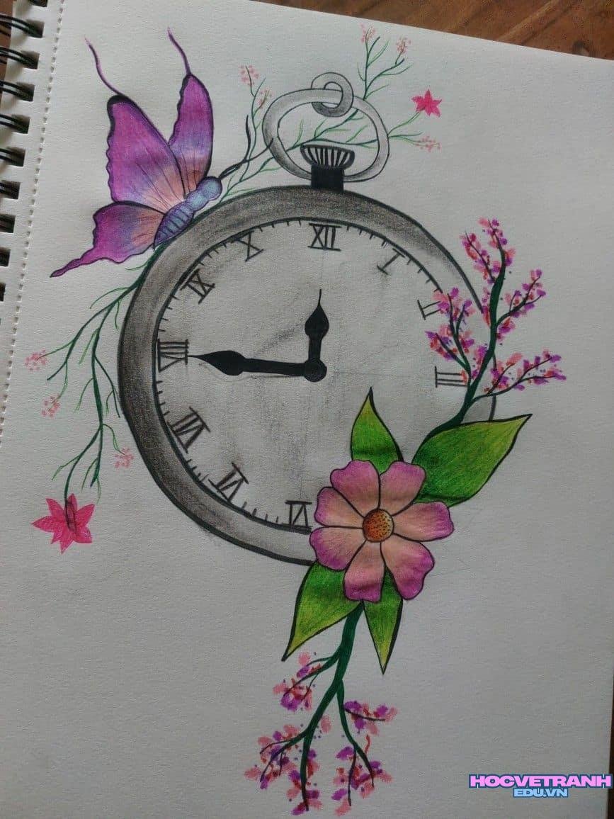 Chiếc đồng hồ treo tường xinh.