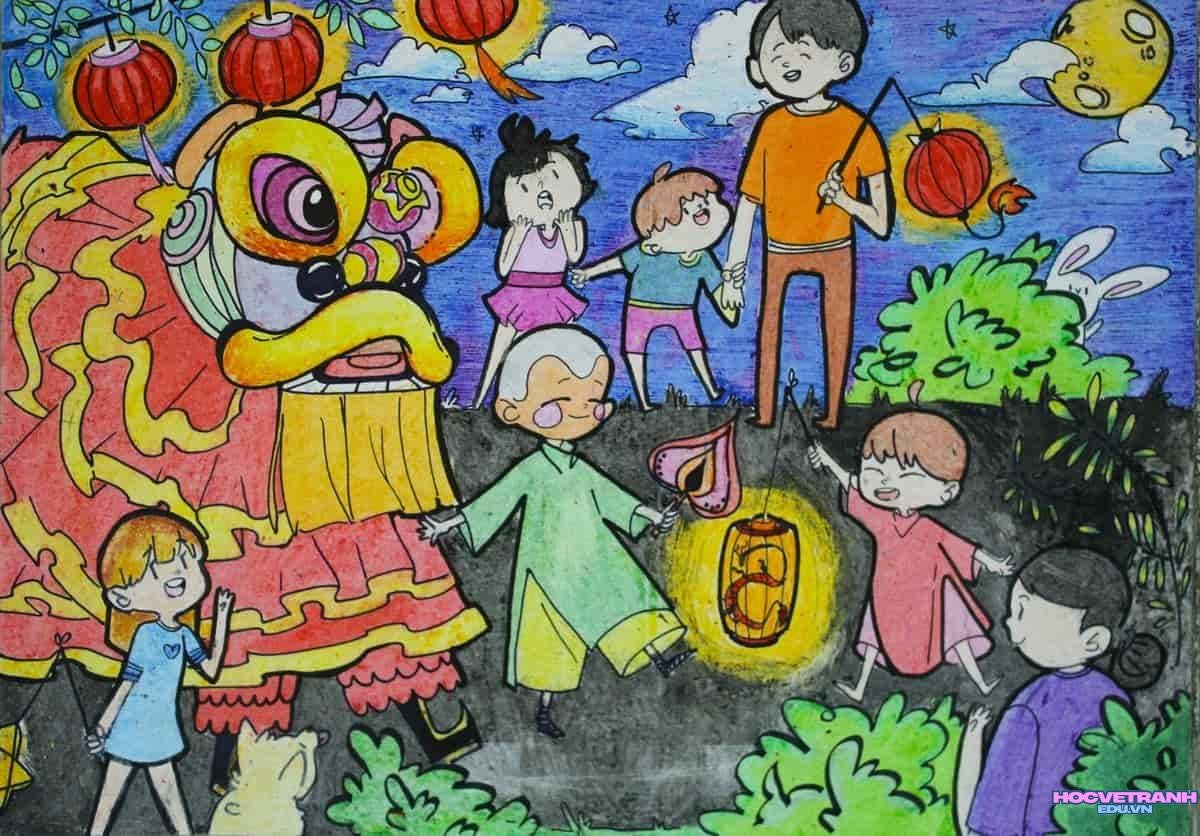 Đèn lồng lung linh trung thu.