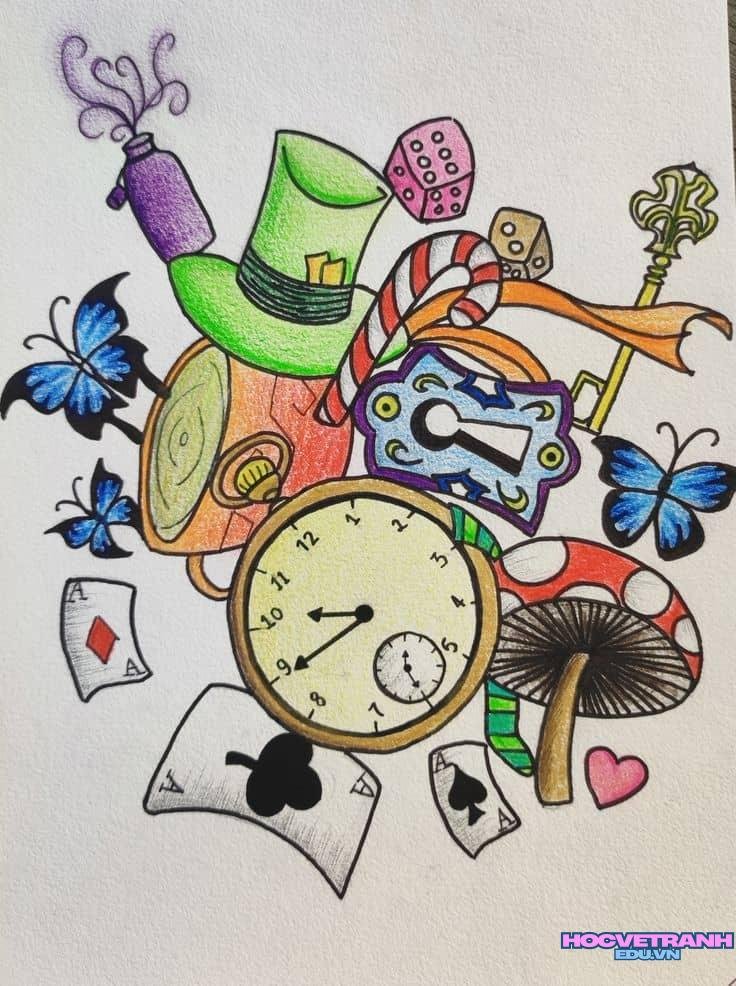 Đồng hồ cát chảy thời gian.