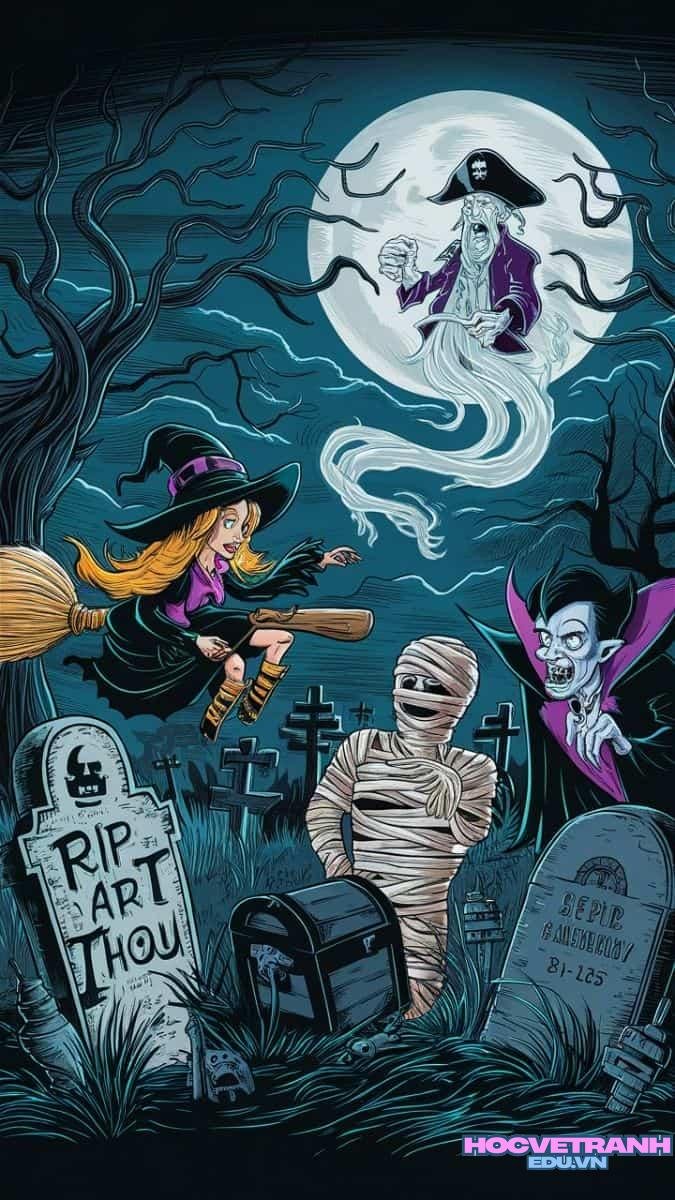 Lễ hội halloween đêm huyền bí.