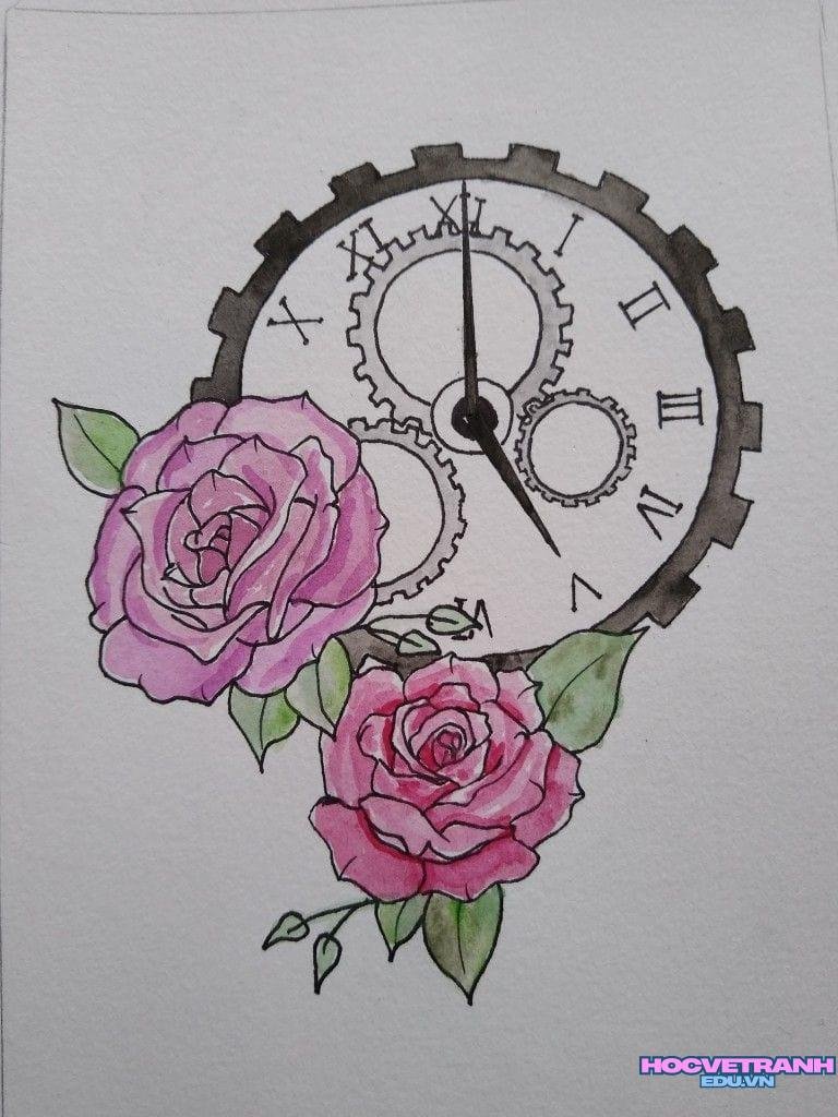 Thời gian trôi qua trên đồng hồ.