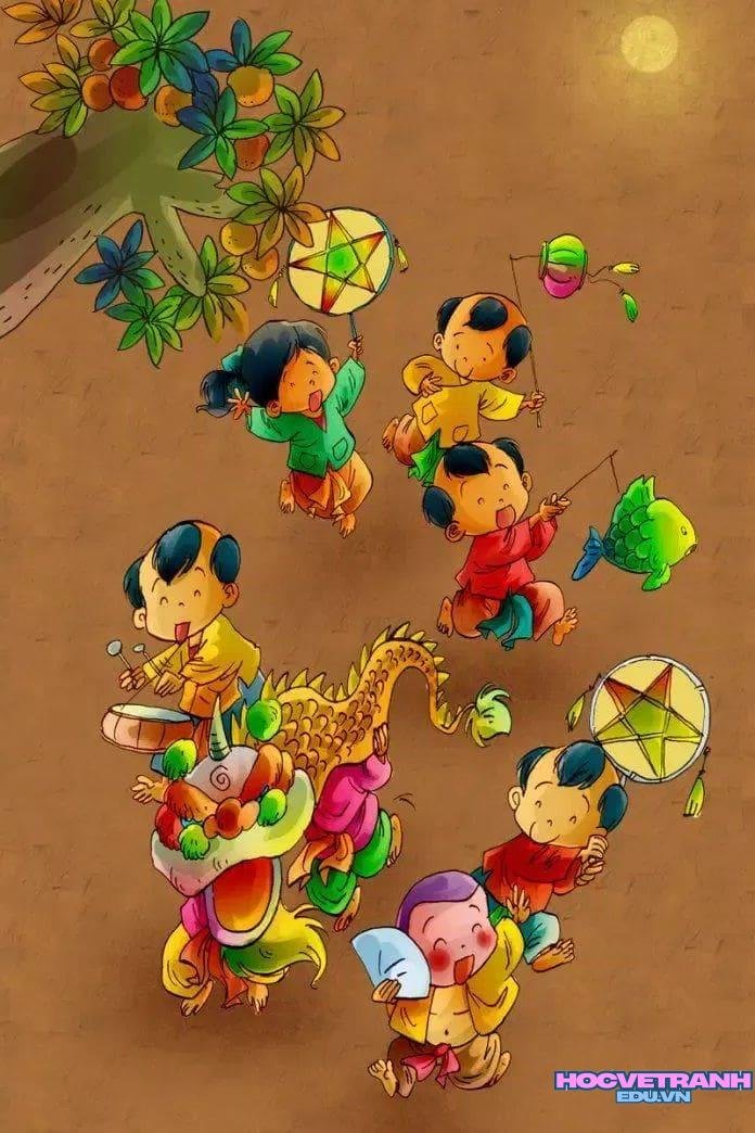 Trăng tròn tỏa sáng trung thu.