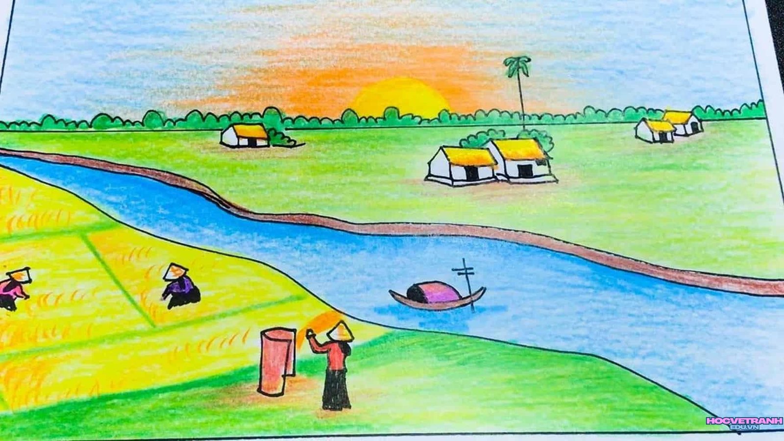 Tranh đồng quê cuộc sống giản