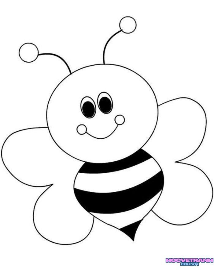 ảnh hình ảnh tranh tô màu con ong xinh