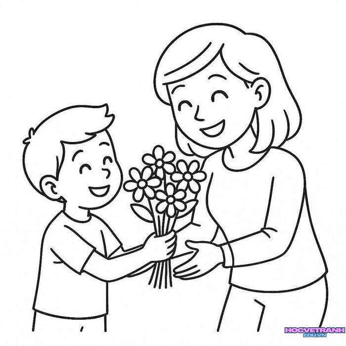 ảnh tranh tô màu cô giáo đáng yêu nhất