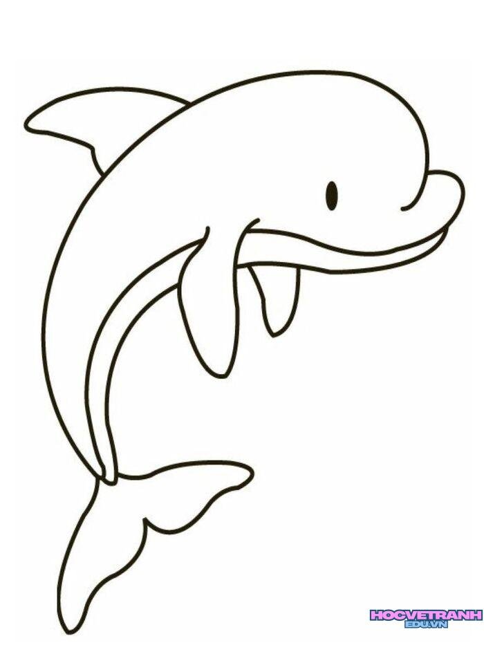 ảnh tranh tô màu con cá cute