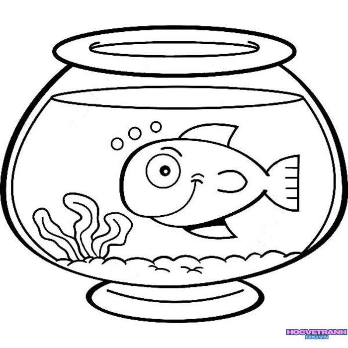 ảnh tranh tô màu con cá siêu đẹp