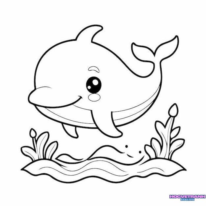 ảnh tranh tô màu con cá siêu xinh