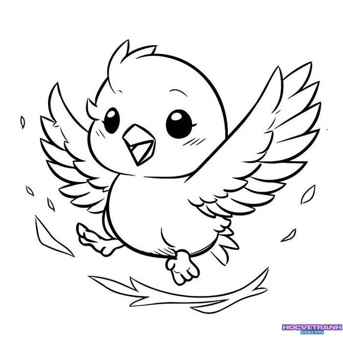 ảnh tranh tô màu con chim cực đẹp