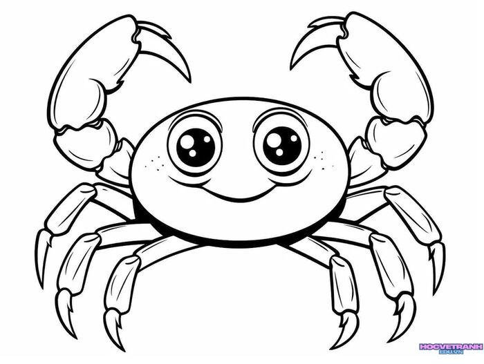 ảnh tranh tô màu con cua đáng yêu nhất