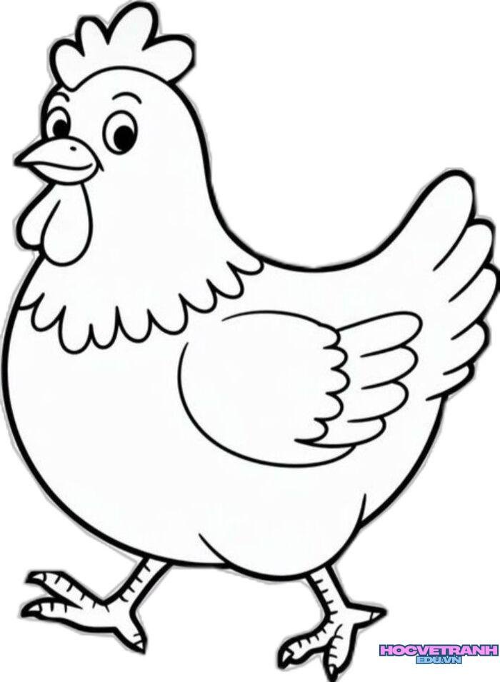 ảnh tranh tô màu con gà siêu đẹp