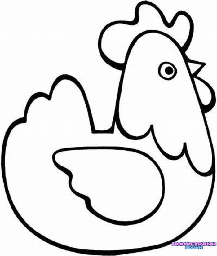 ảnh tranh tô màu con gà xinh nhất