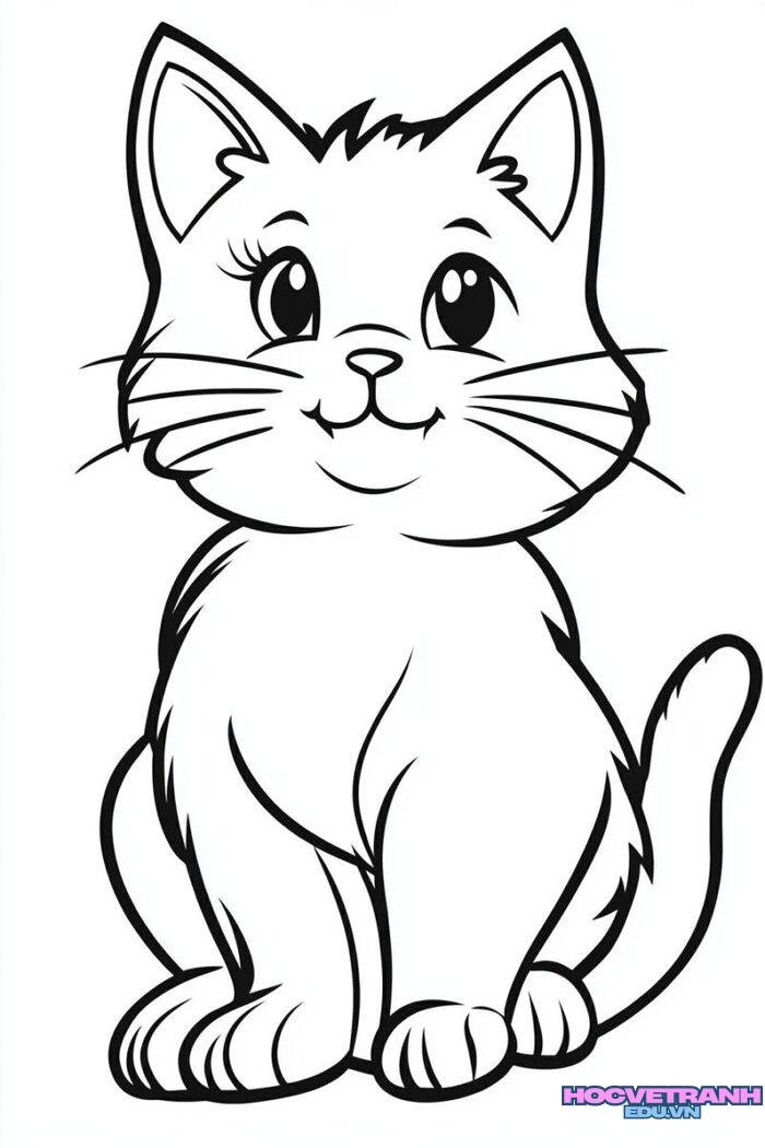 ảnh tranh tô màu con mèo đẹp nhất