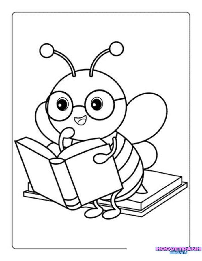 ảnh tranh tô màu con ong đẹp nhất